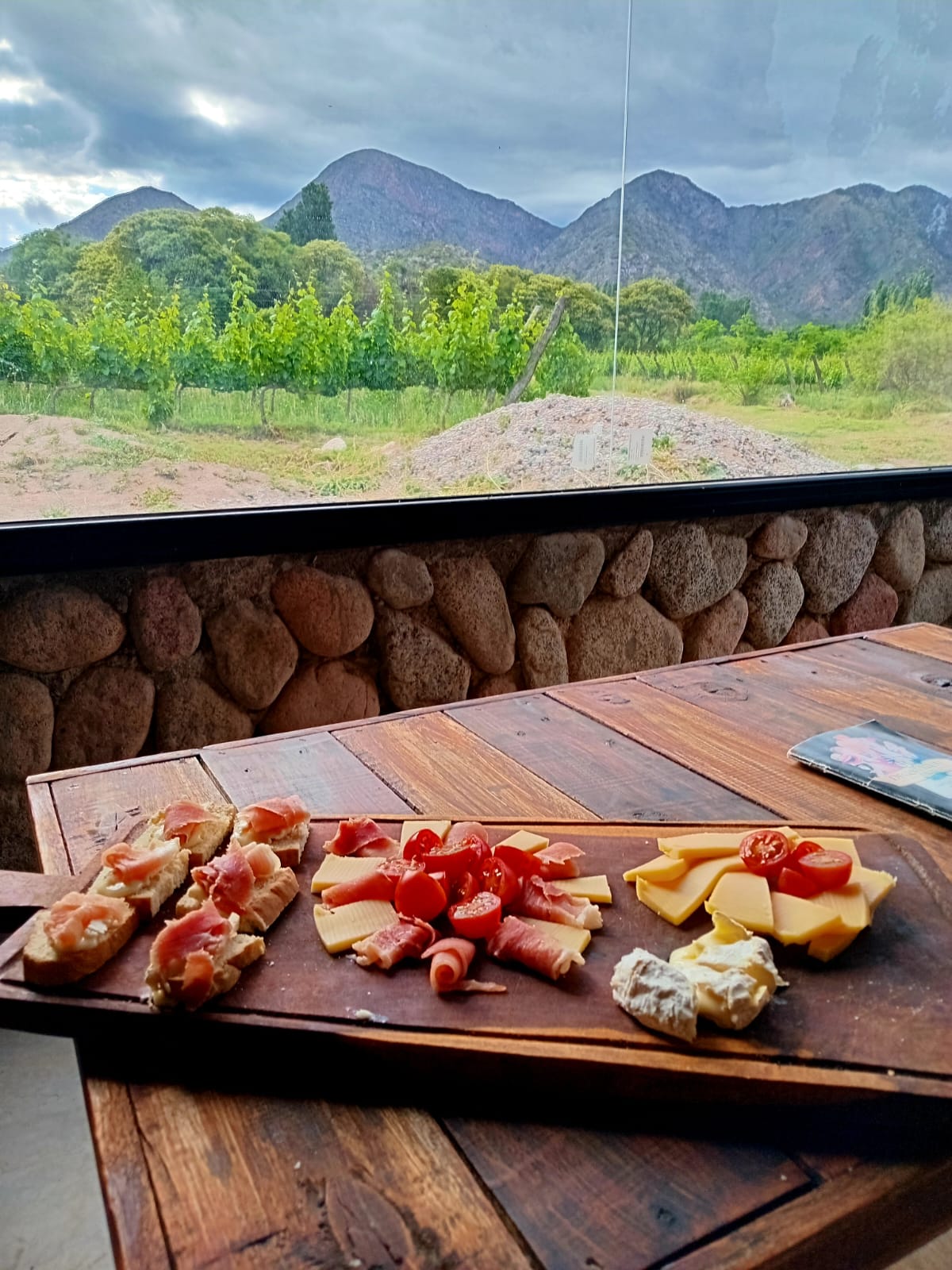 Picnic entre viñedos en Sañogasta
